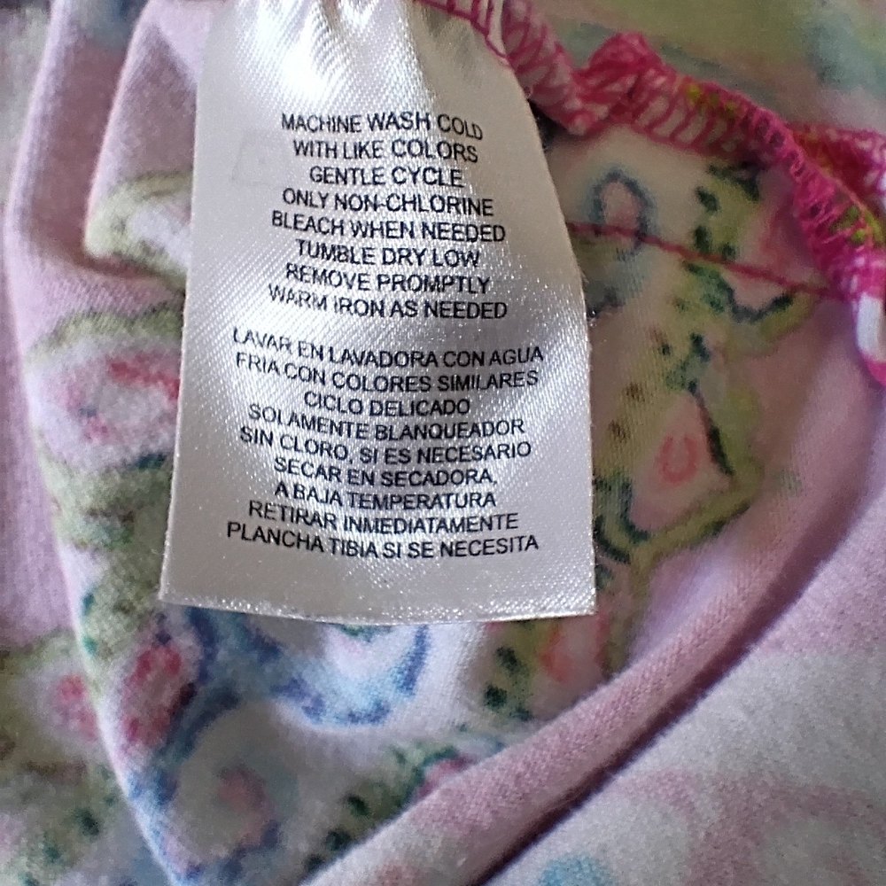 Caribbean Joe Pink and Green Paisley Top - Picture 5 of 5